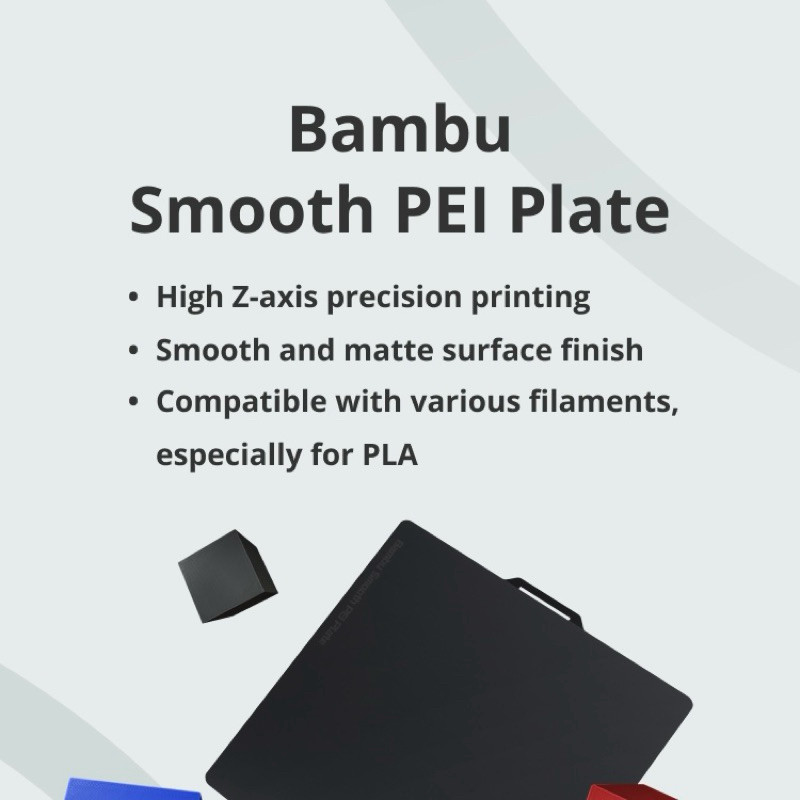 Bambu Lab Smooth PEI Plate สำหรับเครื่องพิมพ์ X1 / P1 / A1Series 3D Printers-&*-