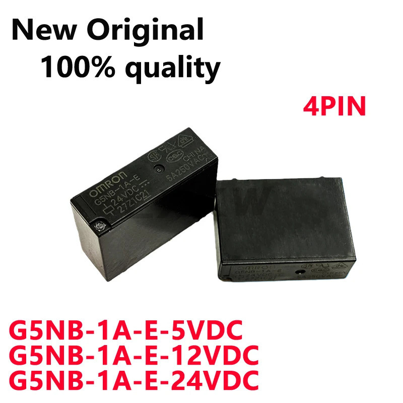5PCS G5NB-1A-E-5VDC G5NB-1A-E-12VDC G5NB-1A-E-24VDC 5VDC 12VDC 24VDC DC5V DC12V DC24V 5A รีเลย์ในสต็
