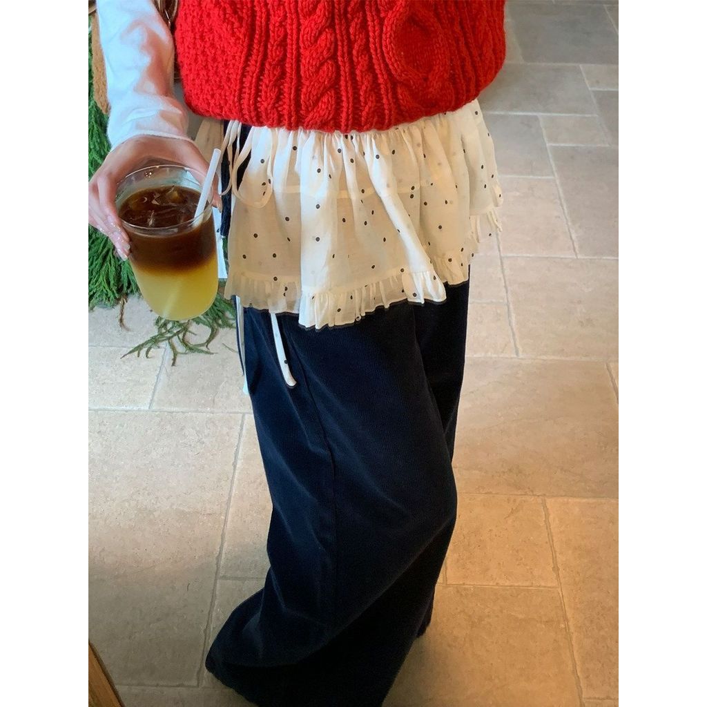 กระโปรงปุยปลายป่องลายจุดดอต Milyfashion JS6C