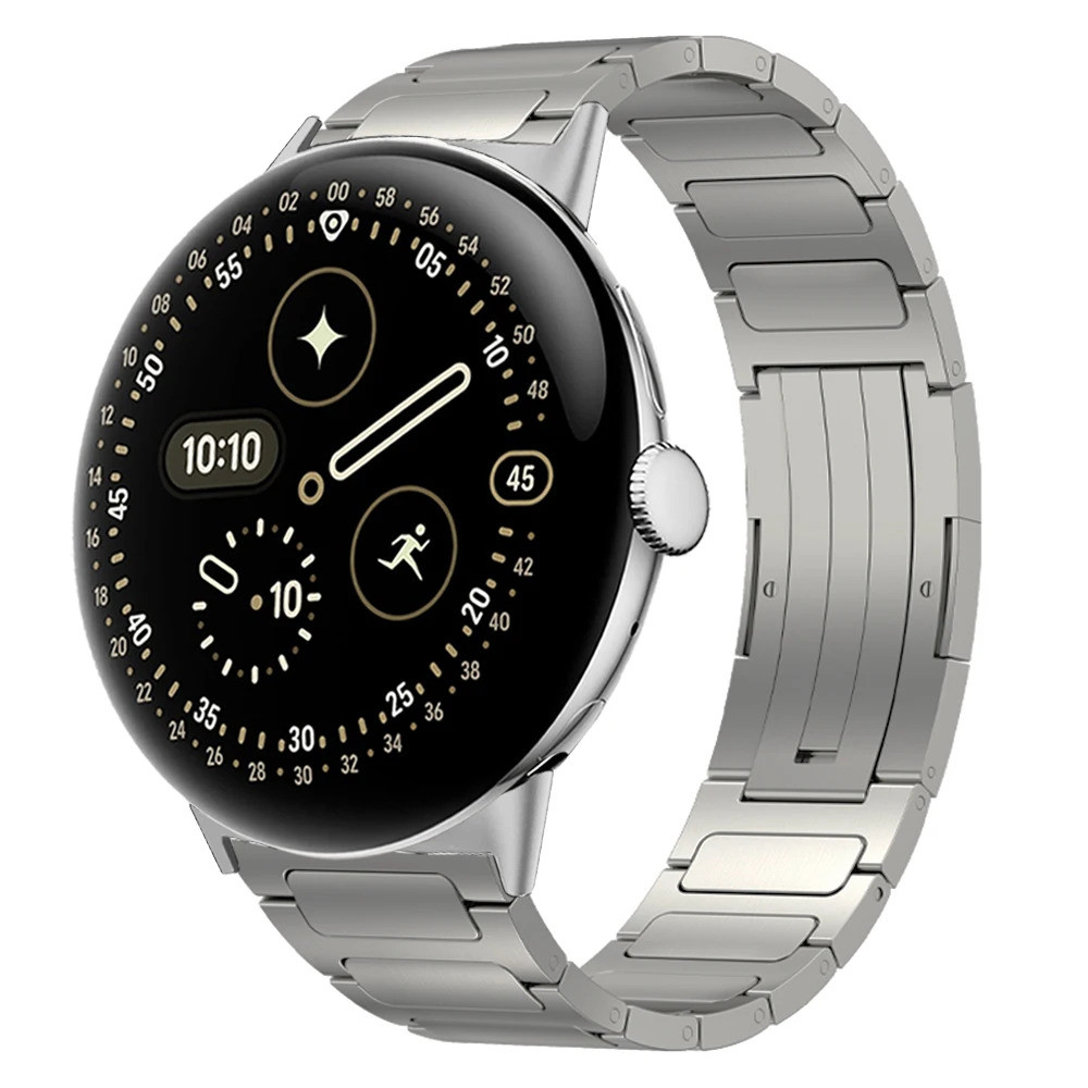 สายไทเทเนียมสําหรับ Google Pixel นาฬิกา 4 3 45 มม.สายโลหะสําหรับ GOGLE WATCH PIXEL 3 4 45 มม.ไทเทเนี