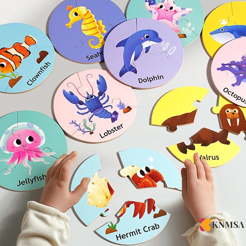 KNMSA] Circular Puzzle, Rare Educational Animal Pairing Puzzle, Interactive Focus Logic Training, Bo