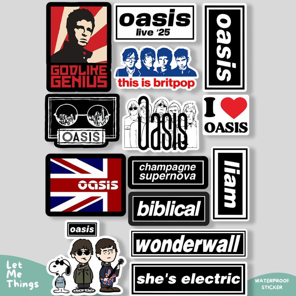 สติ๊กเกอร์ Oasis กันน้ําสําหรับเคสหมวกกันน็อค hp tumblr || Oasis Sticker Pack กันน้ํา Doff Vinyl