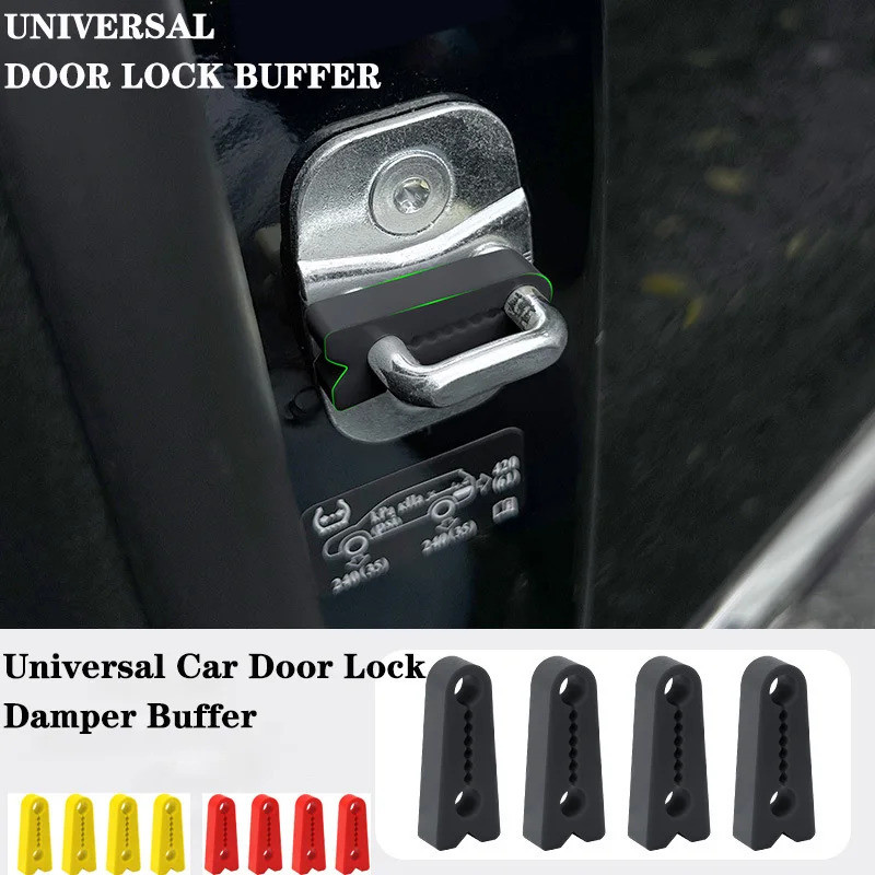 4PCS Universal รถประตูล็อค Damper บัฟเฟอร์รถ Shock-Proof Silencer Pad ประตูรถ Shock-Absorbing เบาะ Anti-Collision ลดเสียงรบกวน Pad