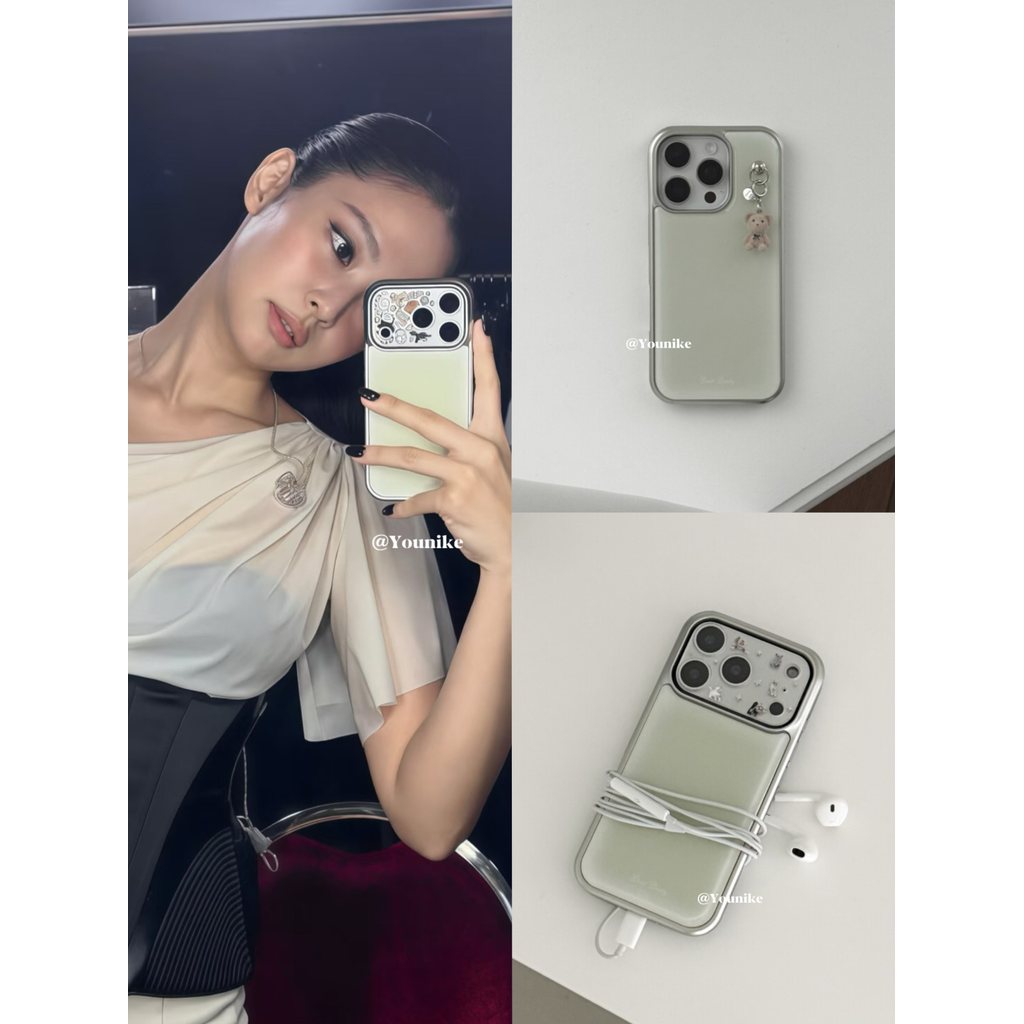 Aidou เจนนี่สไตล์เดียวกันมัทฉะสีเขียวรสเกาหลีที่แข็งแกร่งมากเหมาะสําหรับ iphone17pro/17promax เคสป้องกัน Apple 16 เคสโทรศัพท์ 16promax เคสป้องกัน 15 กันกระแทก 13/14 เคส 11/12