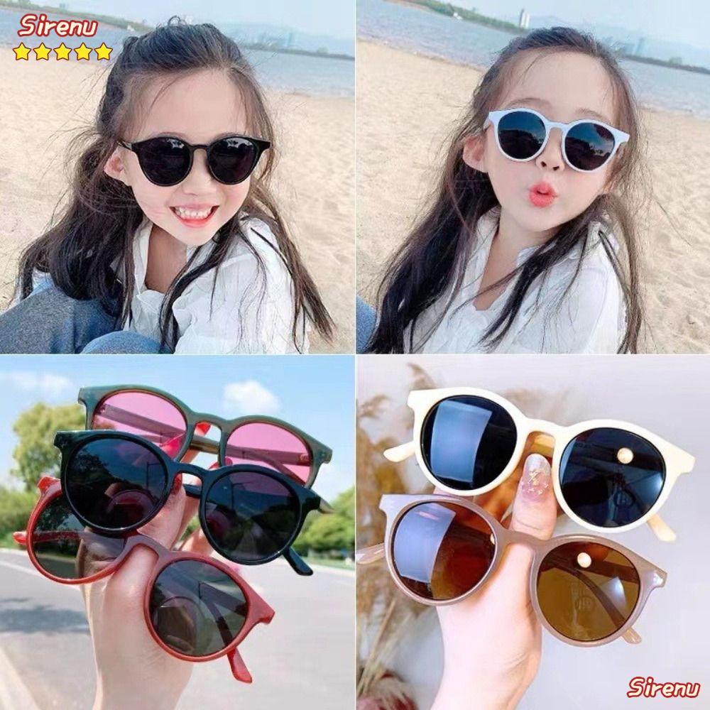 ไซเรนUZV แว่นกันแดดเด็กแบบวงกลม, สตรีทแวร์, แฟชั่น UV400 Circular Sun Glasses สําหรับเด็กชาย/เด็กหญิง