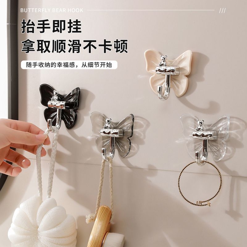 轻奢挂钩粘胶强力承重免打孔浴室卫生间粘钩墙壁门后无痕毛巾挂钩fangyuyo21.th JGLight Luxury Adhesive Hook, Strong Load-bear, No Drill Required, Suitable for Bathroom and Toilet, Wall-
