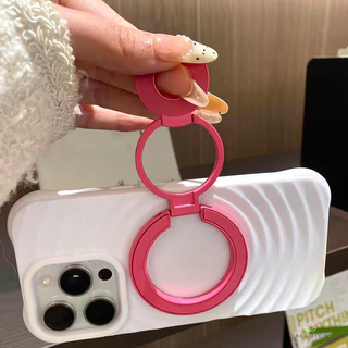 3.5mmที่วางโทรศัพท์แม่เหล็ก แหวนคู่ปรับระดับได้ พร้อมขาตั้งแบบวงแหวน สำหรับตั้งโต๊ะ พับได้ Magnetic Phone stand Holder