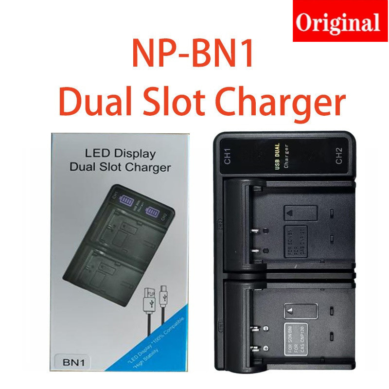 BN1 Digital Camera Battery NP-BN1 Dual Slot Charger  for S0ny DSC-W610 W620 W630 W670 W690 camera