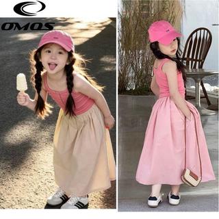 OMOS Skirt Panjang 3suku Atas Buku Lali 4-13 tahun Perempuan Cantik Summer Kids Yamamoto Wide Skirt 4-13 Years