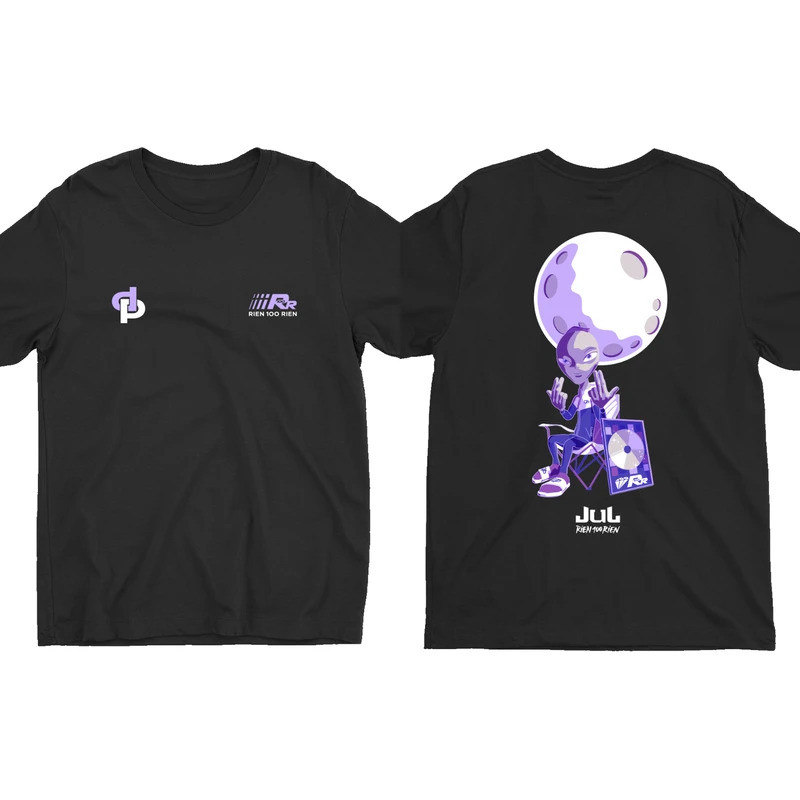 เสื้อยืดลายกราฟิก Jul New Album Rien 100 Rien สำหรับผู้ชาย สไตล์แร็ปเปอร์ฝรั่งเศส สตรีท โอเวอร์ไซส์ 