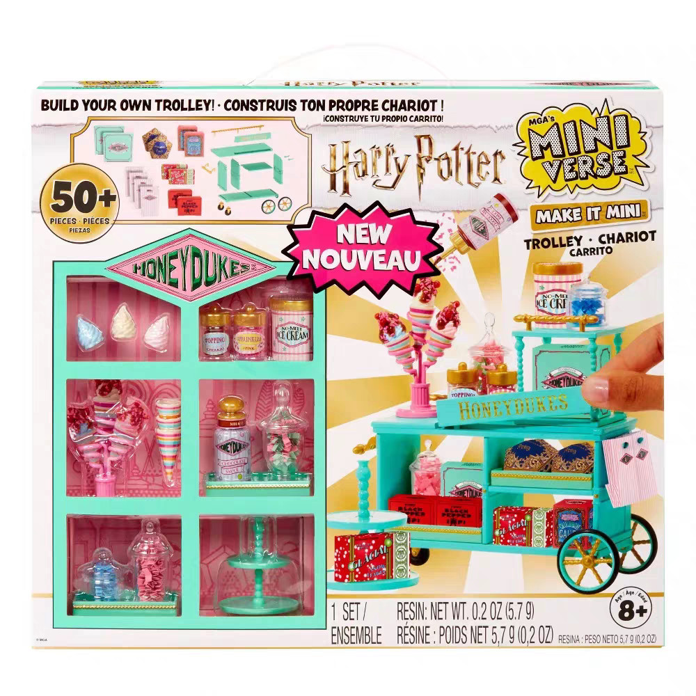 MGA Miniverse Harry Potter Honeydukes Honey Duke Miniature Candy Shop รถเข็น DIY