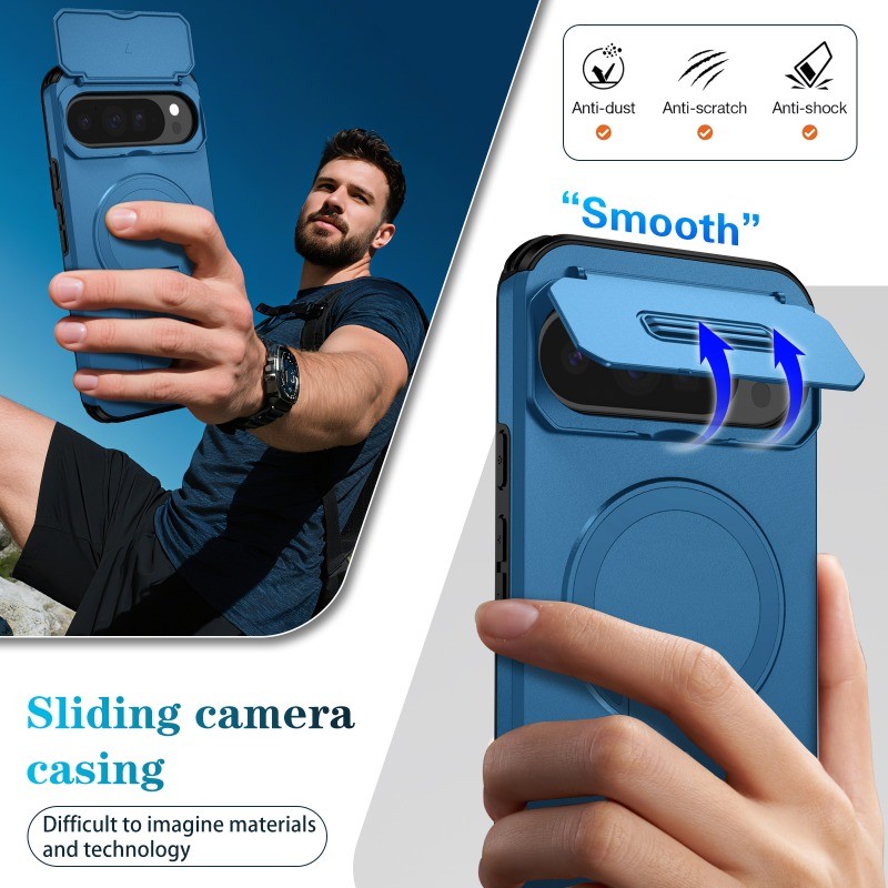 Push Up Windowเคสโทรศัพท์แม่เหล็กเหมาะสําหรับGoogle Pixel 10 9 8 XL Pro 10A 9A 8AคุณภาพสูงPCเคสโทรศั