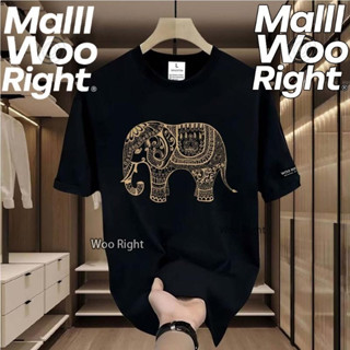 (จัดส่งตลอด 24 ชั่วโมง)Woo Right เสื้อยืดผู้ชาย คอกลม ลายช้า…