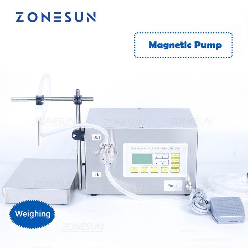 ZONESUN ZS-MP251W ปั๊มแม่เหล็ก Strong Acid Liquid กินได้น้ํามันเหล้าบรรจุและเครื่องชั่งน้ําหนักขวดน้