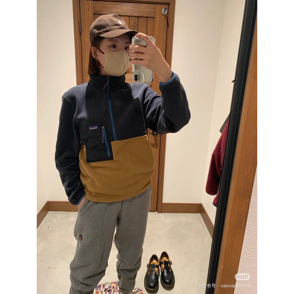 PATAGONIA Polar Fleece Contrast Color Outdoor Stand-Up Collar Fleece Jacket Warm Sweatshirt Jacket
