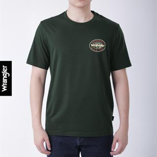 WRANGLER เสื้อยืดแขนสั้นผู้ชาย รุ่น WR F425MTSSF06 สีเขียวเข…