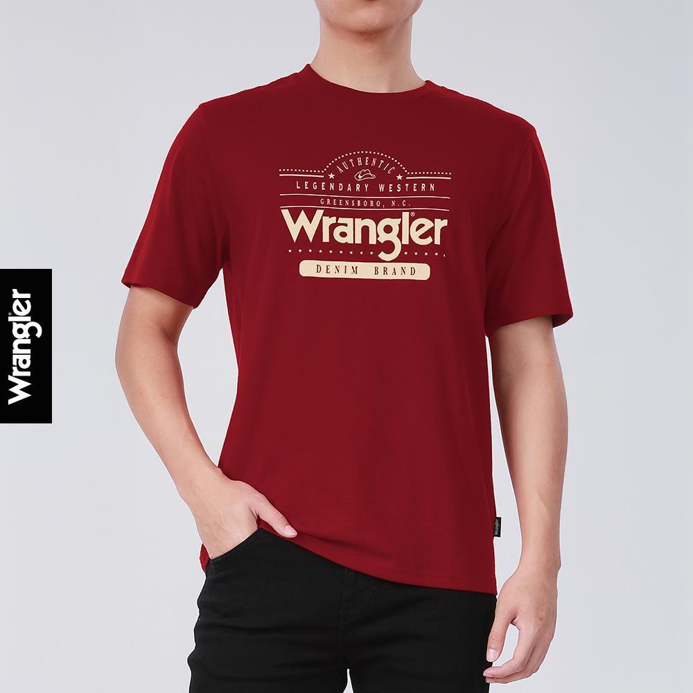 WRANGLER เสื้อยืดแขนสั้นผู้ชาย รุ่น WR S126MTSSF02 สีแดง