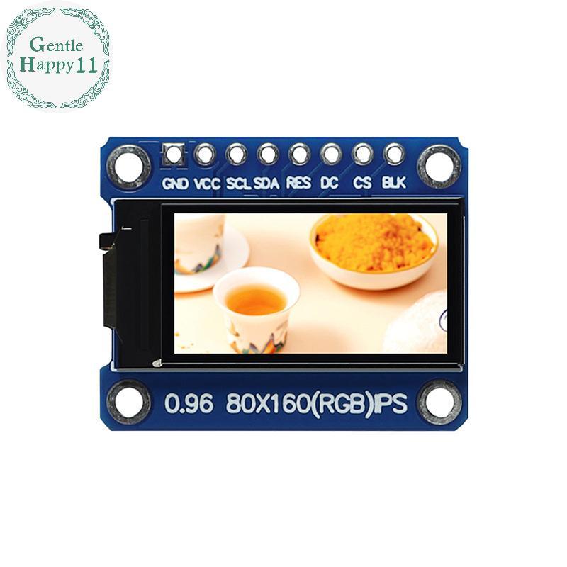GentleHappy 0.96 นิ้วจอแสดงผล IPS โมดูล OLED สําหรับ 80*160 65K สีสัน RGB TFT LCD Board ST7735 ST773