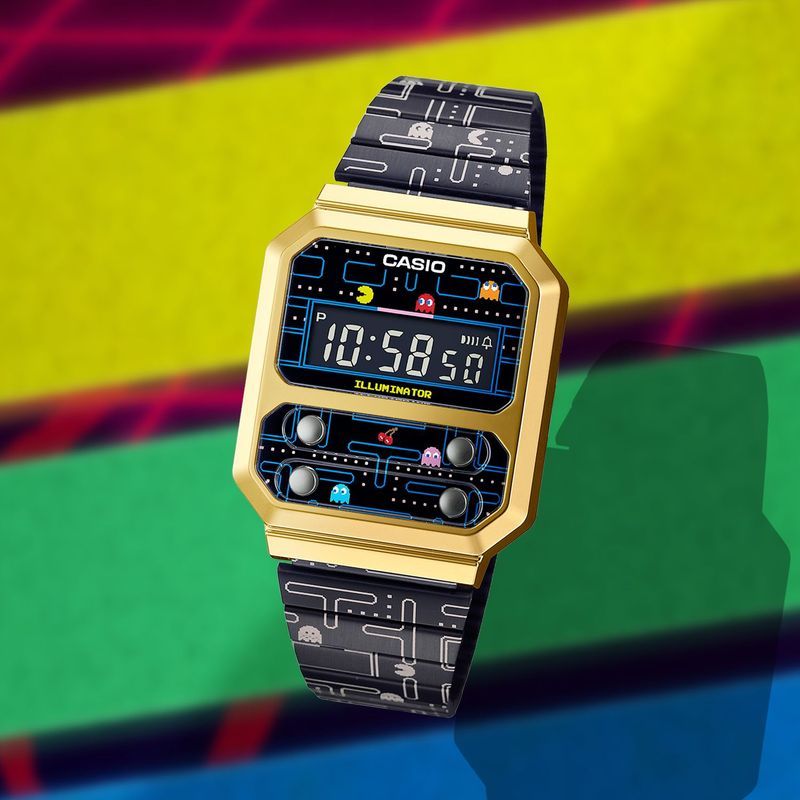 Yang Yang Chao Chan Commercial Co., Ltd. Casio อาเขตอิเล็กทรอนิกส์ PAC-MAN นาฬิกาแบรนด์ร่วม Bean Eat