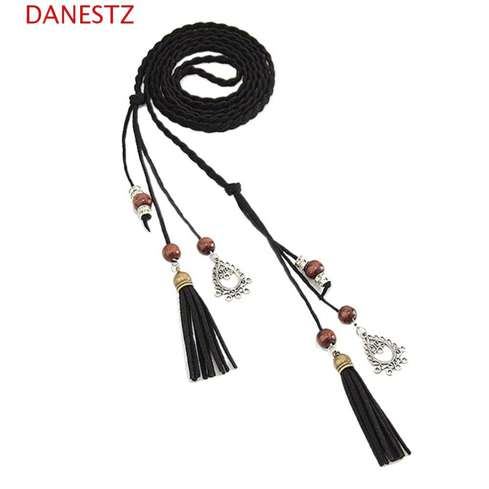 เข็มขัด Tassel สำหรับผู้หญิง แบบถัก Boho Style