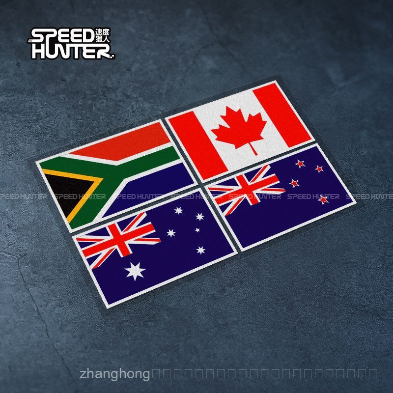 South Africa Canada Australia New Zealand Flag Car Sticker Car