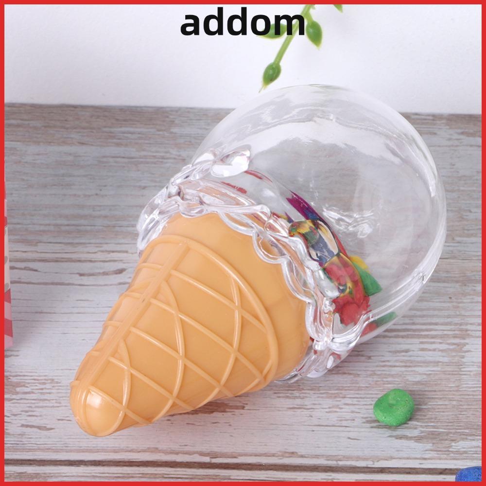 ADDOM 8 ชิ้นกล่องขนมโปร่งใส,รูปร่างไอศกรีมโปร่งใสกล่องขนม,พรรคโปรดปราน PS 10x6 ซม./3.9x2.4in Reusabl