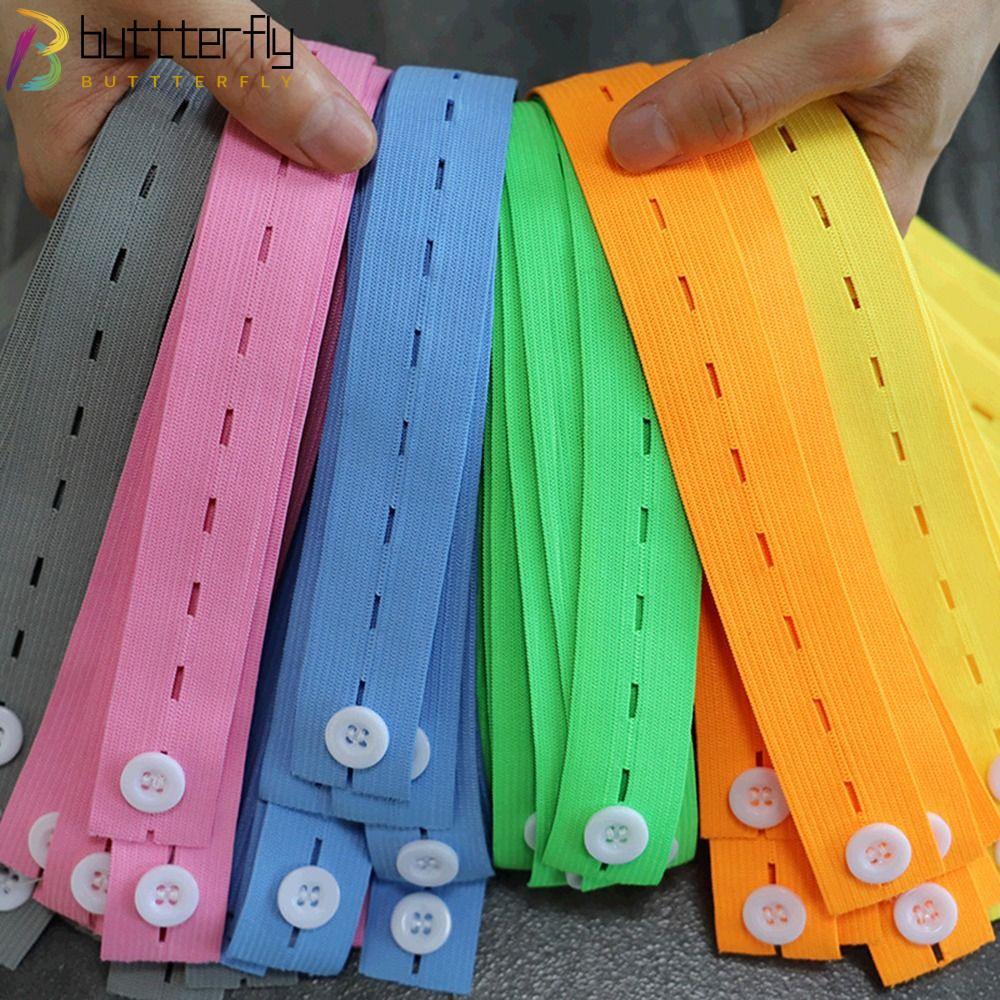 BUTTTERFLY 10/30 ชิ้น Garment ถุงเท้า Organizer, DIY Craft เย็บเสื้อผ้าปรับวงยืดหยุ่นไนลอนปุ่ม Hole, Space Saver สีสัน Roll-up อเนกประสงค์พับเสื้อผ้า Band