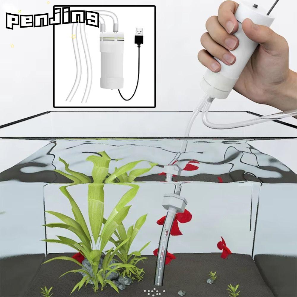 PING Self Priming ปั๊ม, USB 5V 2A Fish Tank Water Changer, Mini Plus Drainer Aquarium เครื่องมือเปลี