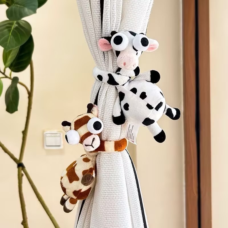 การ์ตูนคอยาวผ้าม่านหัวเข็มขัด DIY ผ้าม่าน Tieback Dachshund Plush ผ้าม่าน Accessries