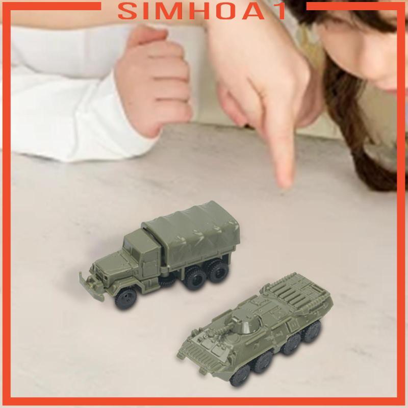 [Simhoa1] 2 ส่วน 1: 144 รถล้อรุ่น BTR80 เกราะรถรุ่น Tabletop Decor Collector สําหรับเด็กผู้หญิงวันหย