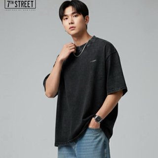 7th Street Oversize Vintage (โลโก้เหล็ก) ผ้าCotton Comb ฟอกซ…