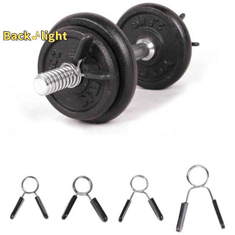 [Backlight] Barbell Clamp Spring Collar Clips Gym Weight Dumbbell Lo Kit Barbell Lo [ใหม่]