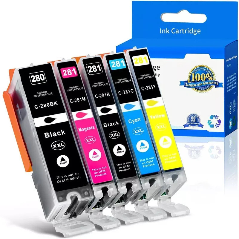 5PK PGI-280XXL CLI-281XXL ตลับหมึกสําหรับ Canon TR8620A TR8622A TR8520 TS702A