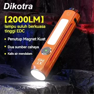 สปอตไลท์ นํา ไดโคตรา ไฟฉายยุทธวิธีระยะไกล ไดโคตรา แบบชาร์จไฟได้ 21700 แบตเตอรี่ 5000มะห์ 2000อืม ไฟฉายแรงสูงพร้อมสวิตช์หางและสวิตช์หมุนช่วง 479ม