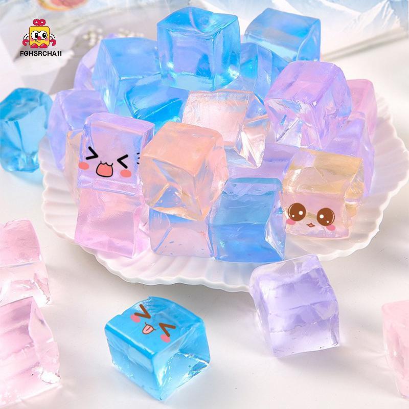 FG 10pcs Ice Cube Fidget ความเครียดบรรเทาบีบของเล่นเด็กผู้ใหญ่วันเกิด Party Favors ห้องเรียนรางวัลความดันทนของเล่น HS