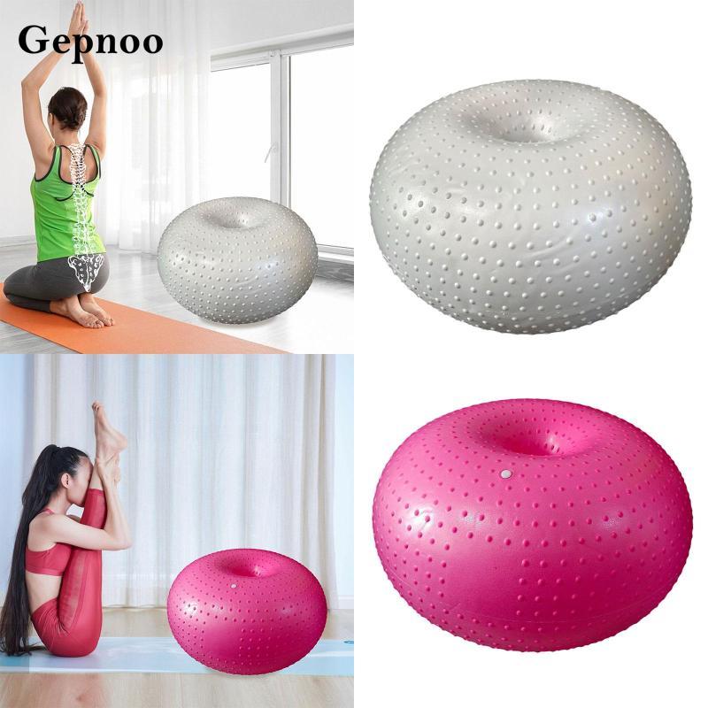Gepnoo Donut Ball ลูกบอลออกกําลังกายที่นั่งยืดหยุ่น 21265 นิ้ว Stability Ball ลูกบอลโยคะสําหรับ