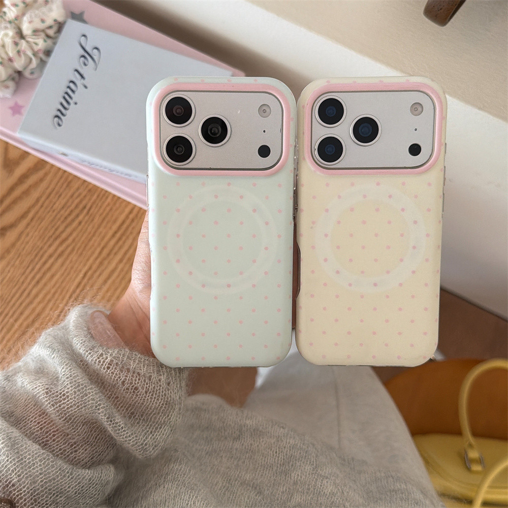 หรูหรา Ultra Slim IMD ซิลิโคนนุ่มสําหรับ IPhone 17 Pro Max 16 15 14 13 16 Pro Max 17 Creative สีชนจุดคลื่น magnetism เลนส์ป้องกัน