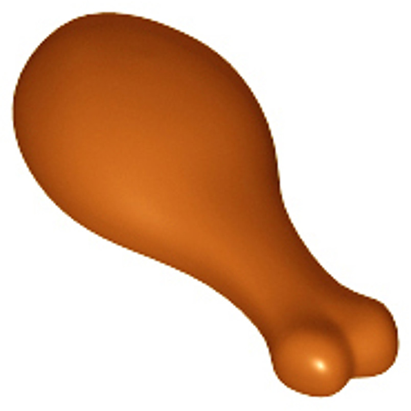 Brick2cube Part - Turkey Drumstick, 20mm with Round Opening on Back - 33057