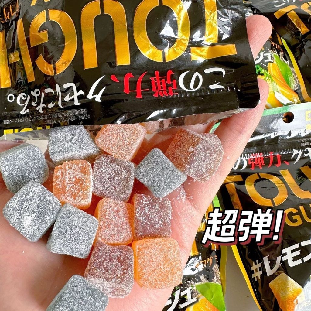 ญี่ปุ่นนําเข้า Kabaya Kabaya TOUGH Super Elastic Gummy Lemon Cola Soda Candy Sour Gummy Candy Snacks