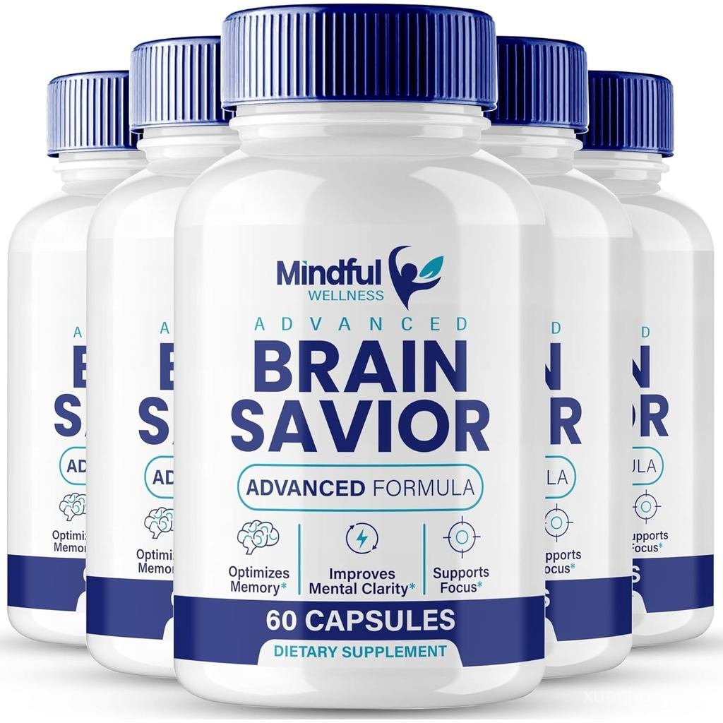 Brain Savior Brain อาหารเสริมสําหรับหน่วยความจําและโฟกัส, BrainSavior Advanced Formula Brain Health 