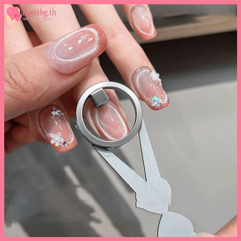 RENBG Cat Eye Magnetic Nail Art เครื่องมือแหวนรูปร่างแม่เหล็กสําหรับ 3D ผลที่ดีที่สุดสําหรับการออกแบบเล็บ DIY ที่บ้านหรือร้านเสริมสวยใช้ TH