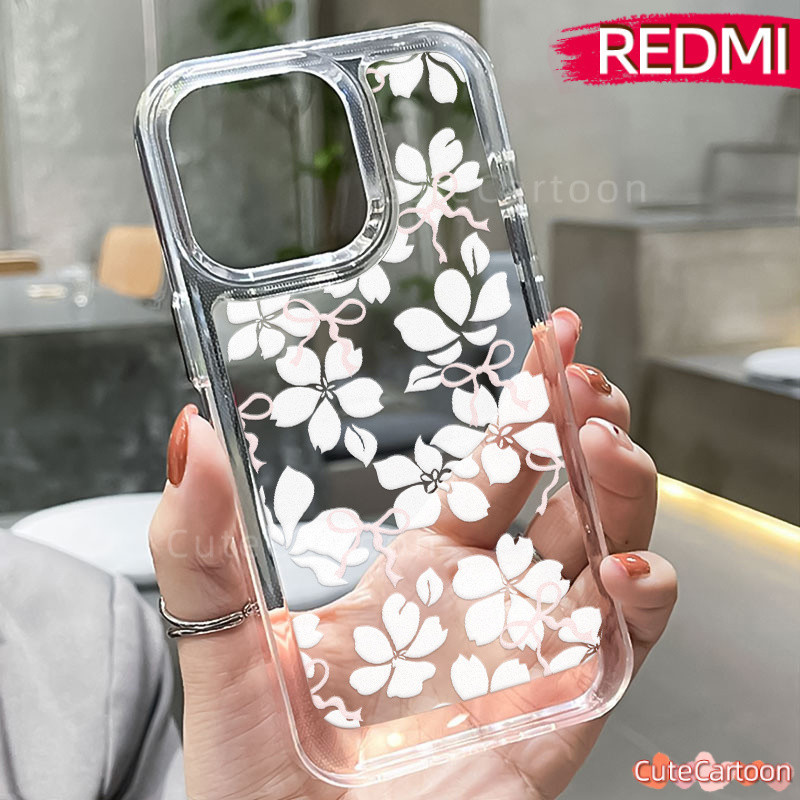 ความงามดอกไม้ PC กรณี REDMI-Note 14 12 13 14-Pro Redmi-13C 9C 12C A3 10C 11 9 10 PRO Glossy Guys อะค