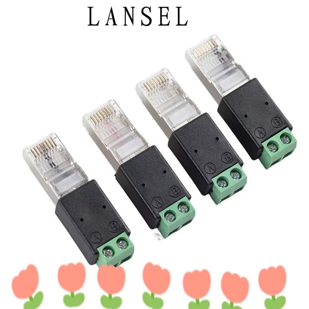 LANSEL1 RJ45 ถึง RS485 Converter, 2PIN Terminal Adapter RJ45 Terminal Adapter, Splitter RJ45 ชายเชื่