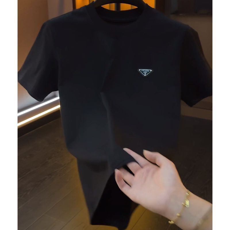 ฤดูร้อนผ้าฝ้ายสไตล์ใหม่เสื้อยืดแขนสั้น ไม่จํากัดเพศ ครึ่งแขนเรียบง่ายลําลองผู้ชายแฟชั่นรอบคอทุกการแข่งขัน สูงสุด [คลังสินค้าพร้อม]