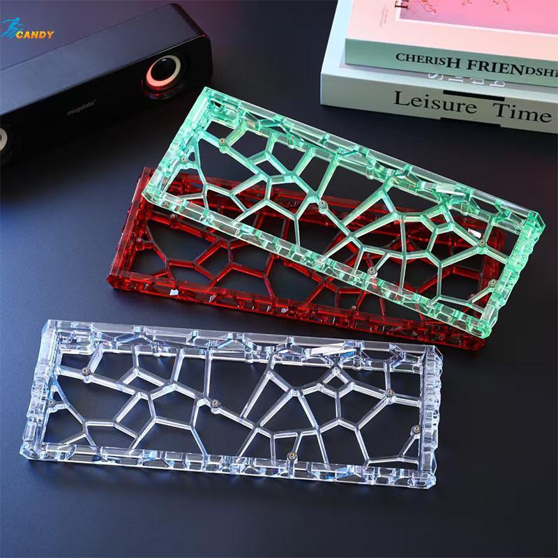 NDY GH60 Clear Hollow Keyboard Case Shell อะคริลิคโปร่งใสรูปแบบที่กําหนดเองสําหรับ DIY Mechanical Ke
