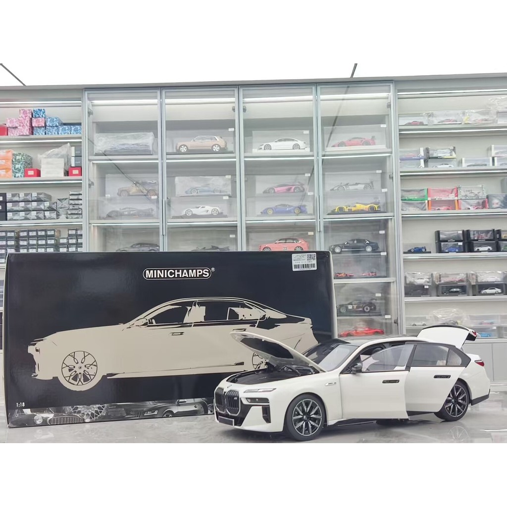 [สต๊อกพร้อม 1] MINICHAMPS 1/18 BMW I7 M70 (G70) โลหะ สีขาว ราคา 1706 110023702 MINICHAMPS 1/18 BMW I