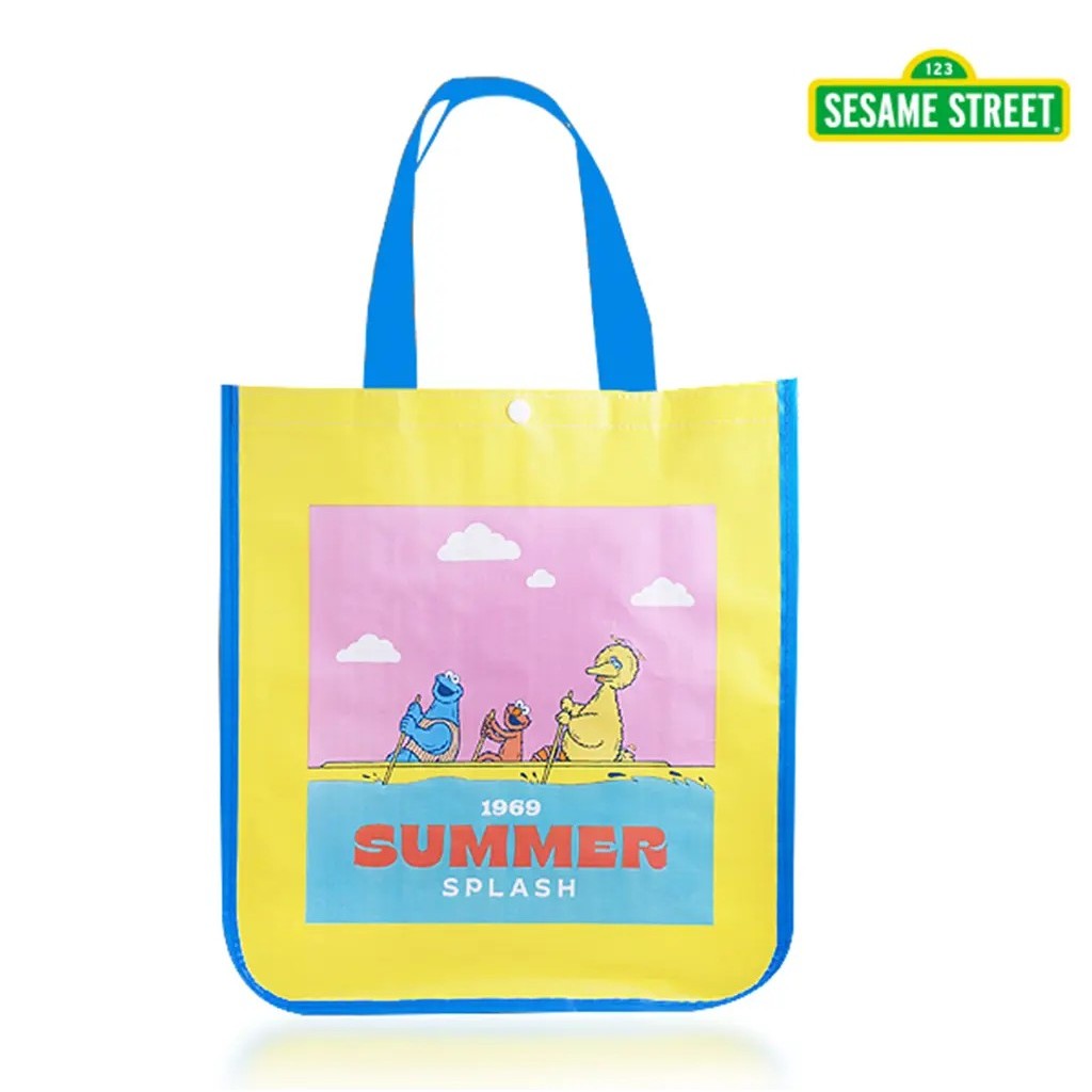 Se-ed (ซีเอ็ด) : SST6-กระเป๋ากระสอบสาน PP : Sesame Street SST-D PP Woven Tote Bag (SST6D PPWB.MC-YE36) MC-W36xH41xS16.5