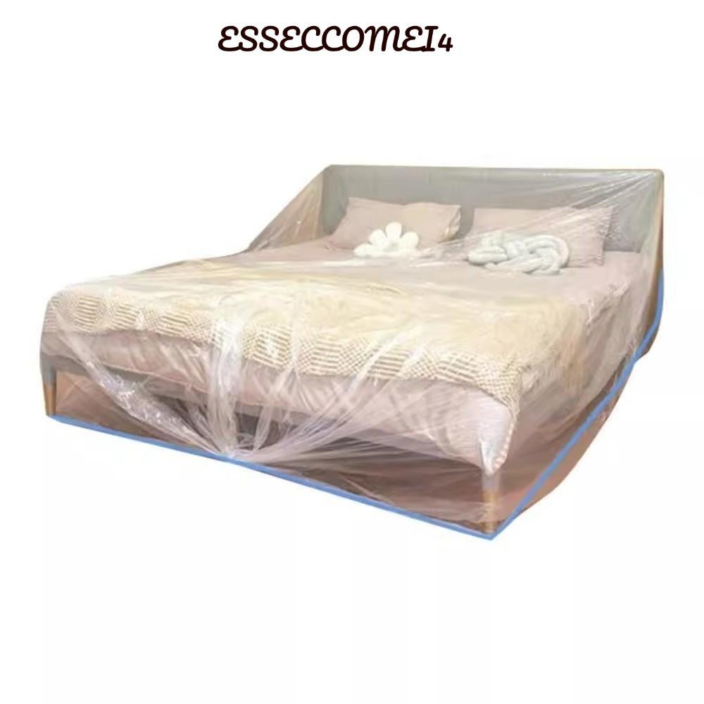 ESSECCOMEI4 ผ้าคลุมเตียงแบบใช้แล้วทิ้ง, Full Enclosure Elastic Bundle ปากเฟอร์นิเจอร์ฝุ่น,โปร่งใส PE กันน้ําขนาดใหญ่ฟิล์มกันฝุ่นเฟอร์นิเจอร์ป้องกัน