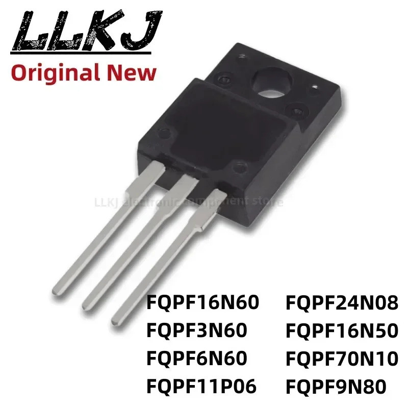 5pcs FQPF16N60 FQPF3N60 FQPF6N60 FQPF11P06 FQPF24N08 FQPF16N50 FQPF70N10 FQPF9N80 TO-220F Field Effe