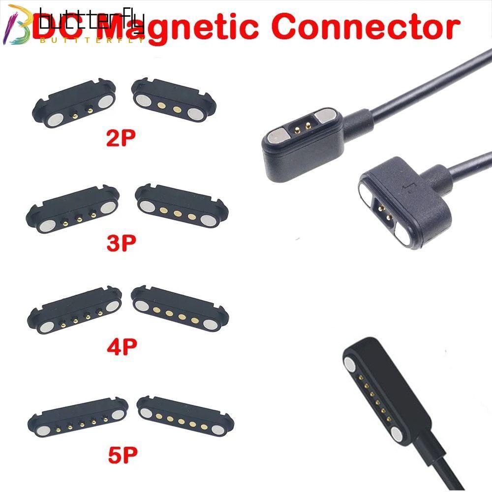 BUTTTERFLY DC Magnetic Pogo Pin Connector, 2A กันน้ํา Pogopin Magnetic Connector, 2Pin 3Pin 4Pin 5Pi